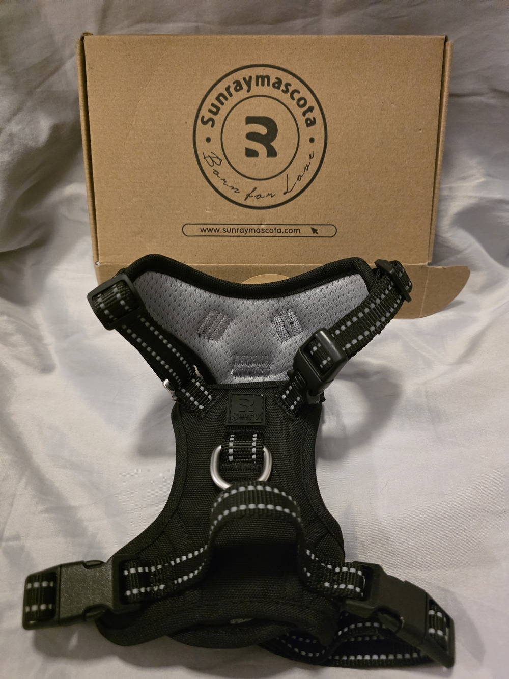 Black No-Pull Padded Dog Harness
